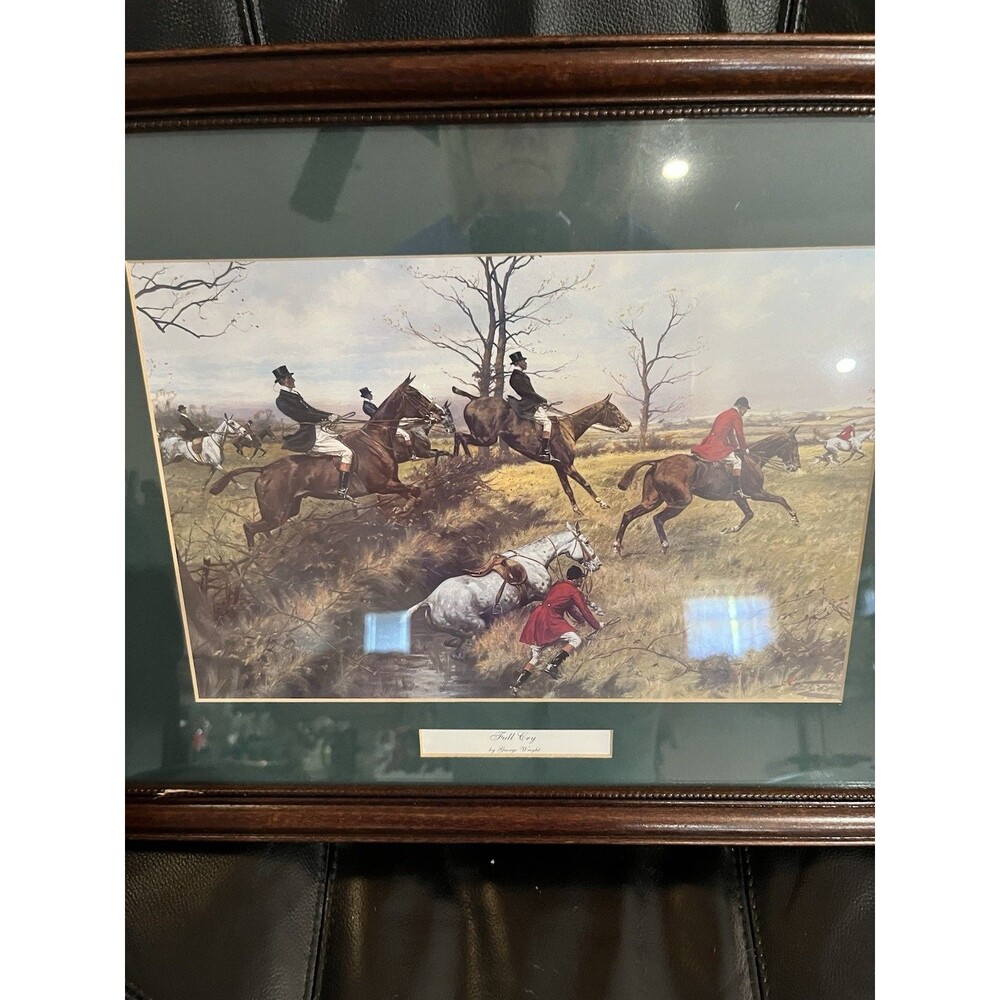 Set of 2 Vintage George Wright Print "Gone Away" "Full Cry" - Picture 4 of 16